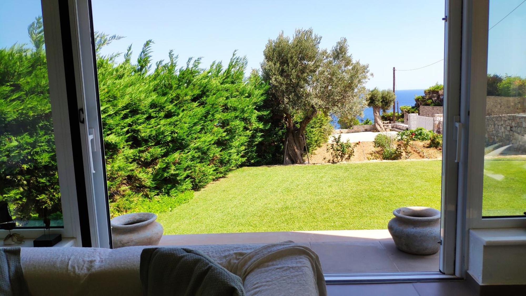 Villa With Aegean Views Akhladherí Exterior foto